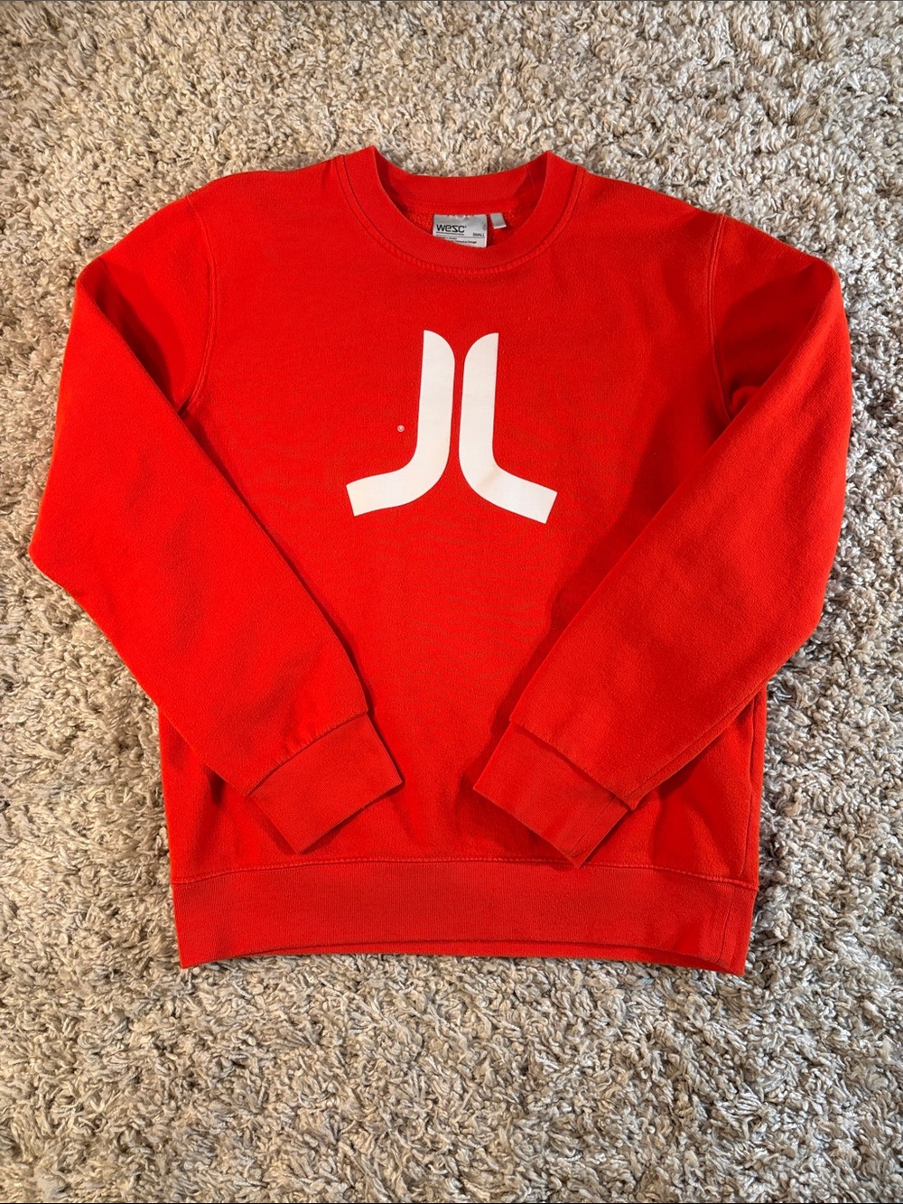 WESC Sweatshirt Orange Size Small